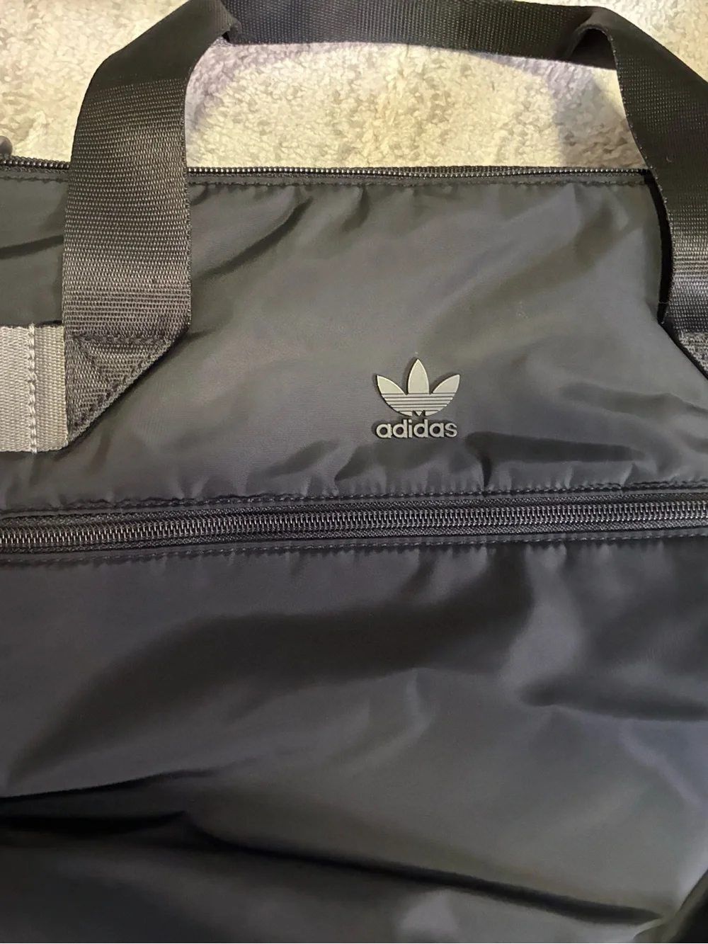 Adidas Originals Puffer Shopper Black Tote Bag. Minimalist. Clean Interior